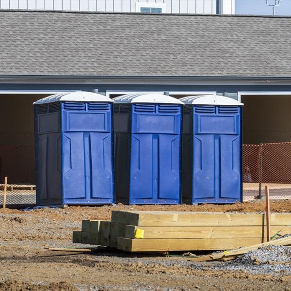 Heavy-duty construction site porta potty in New Bern, North Carolina