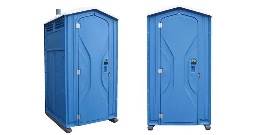 Long-term porta potty units on site in New Bern, North Carolina